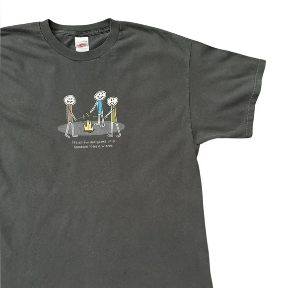 Vintage Y2K 2003 Be As You Are Ironic Wiener Shirt - Picture 2 of 5